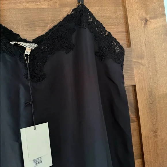 THE GREAT. Black Lace Detail midi dress - Picture 8 of 13